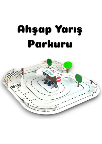 Ahşap Oyuncak Araba Parkuru,araç Pisti,formula 1 Pisti,