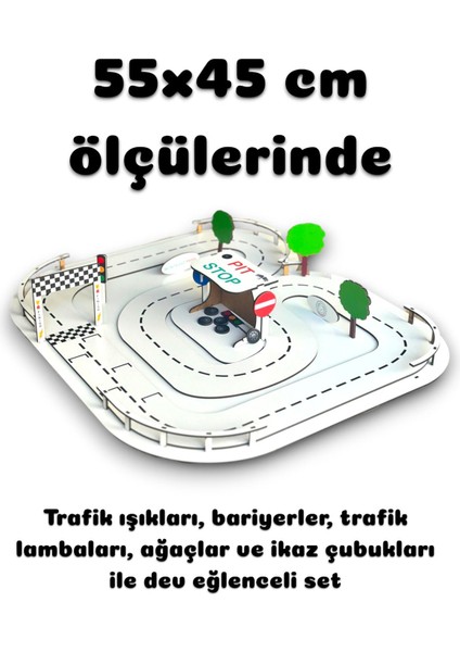 Ahşap Oyuncak Araba Parkuru,araç Pisti,formula 1 Pisti,