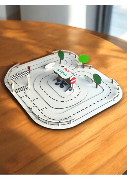 Ahşap Oyuncak Araba Parkuru,araç Pisti,formula 1 Pisti,