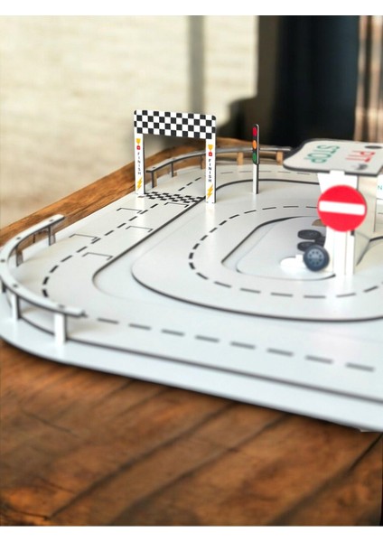 Ahşap Oyuncak Araba Parkuru,araç Pisti,formula 1 Pisti,