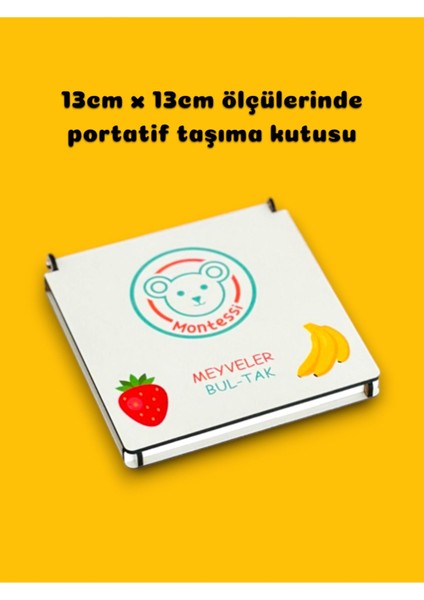 Meyveler Ahşap Bul Tak,meyveleri Öğreniyorum Eğitici Puzzle,meyveler Seti,eğitici Oyuncak