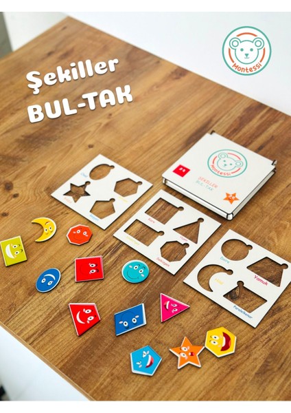 Şekiller Ahşap Bul-Tak,şekilleri Öğreniyorum,geometrik Şekiller,eğitici Oyuncak,ahşap Oyuncak