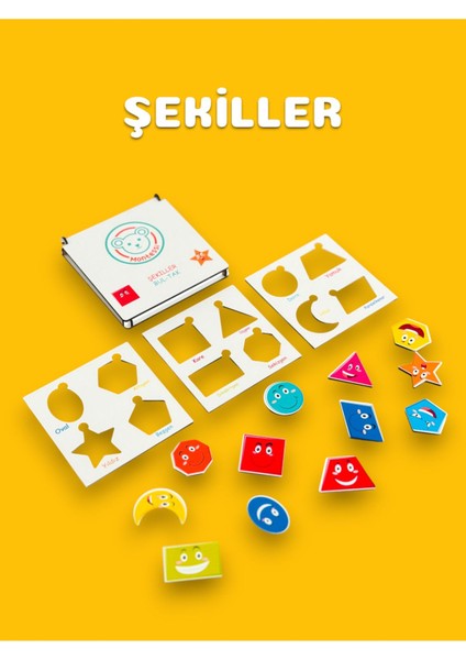 Şekiller Ahşap Bul-Tak,şekilleri Öğreniyorum,geometrik Şekiller,eğitici Oyuncak,ahşap Oyuncak indirimleri