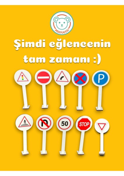 Trafik Levhaları,ahşap Trafik Işaretleri,oyuncak Araba,araba Parkuru