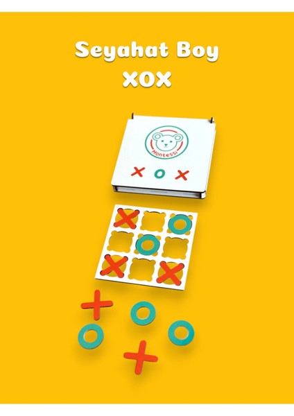 Seyahat Boy Xox Oyunu,cep Boy Xox,kutulu Xox Oyunu,ahşap Oyuncak,eğitici Oyuncak