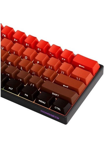 MONSGEEK FUN60 Max Shine-Through Blaze Gradient Hall Effect Manyetik Switch ARGB Kablosuz Hotswap Mekanik Gaming Klavye