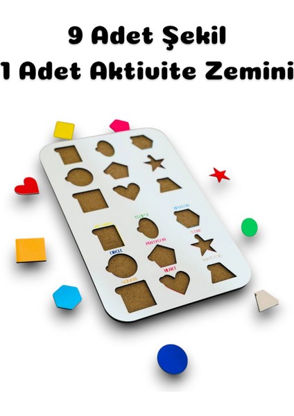 Şekilleri Öğreniyorum,geometrik Şekiller,ahşap Şekiller,ahşap Oyuncak,eğitici Oyuncak