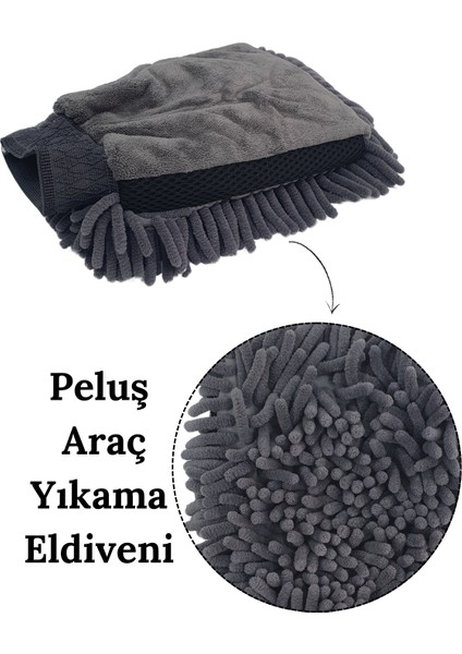 Profesyonel Mikrofiber Araba Yıkama Eldiveni | Çift Taraflı Araç Temizlik Eldiveni