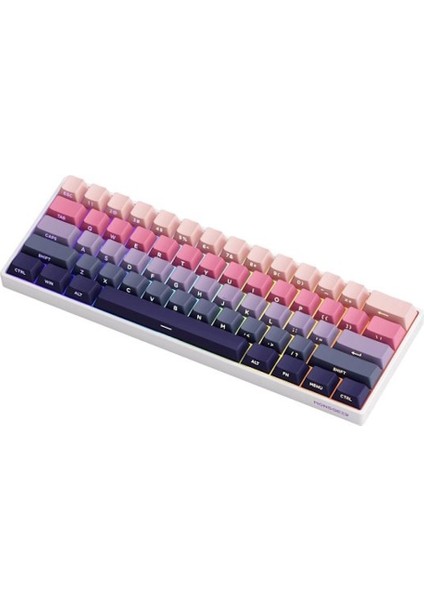 MONSGEEK FUN60 Max Shine-Through Phantom Pink Hall Effect Manyetik Switch ARGB Kablosuz Hotswap Mekanik Gaming Klavye