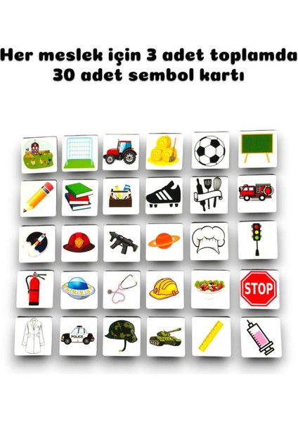 Meslekleri Ögreniyorum, Ingilizce Meslek Kartlari, Montessori Egitici Oyuncak, Meslek Kartlari,