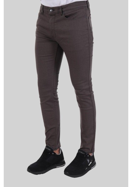 Erkek Slim Fit Jean Pantolon Gri