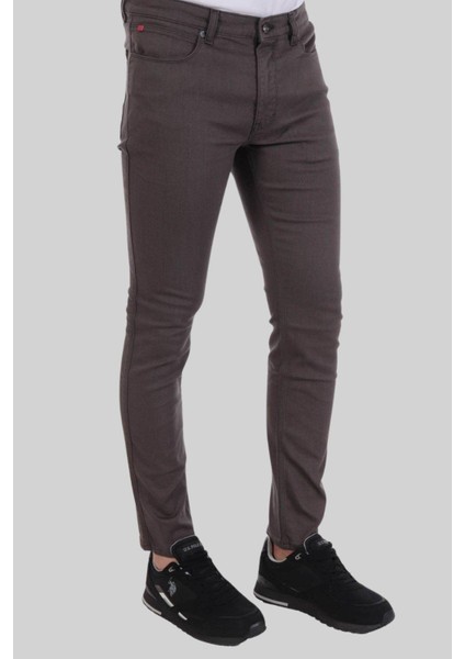 Erkek Slim Fit Jean Pantolon Gri