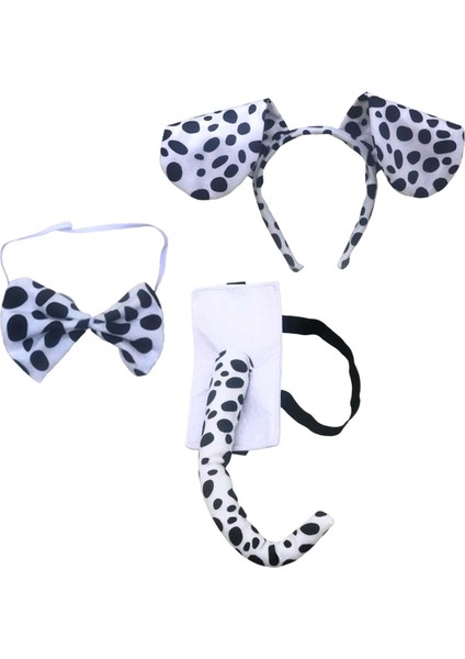Dalmatian Kostüm ve I Bandı, Bowtie ve Kuyruk (Yurt Dışından)