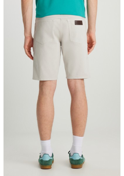 Slim Fit Dar Kesim Normal Bel Pamuklu Taş Rengi 5 Cep Şort fırsatları