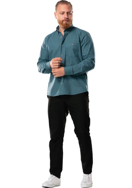 Uzun Kol Oduncu Erkek Pazen Sonbahar ve Kışlık Gömlek Kahve 4039