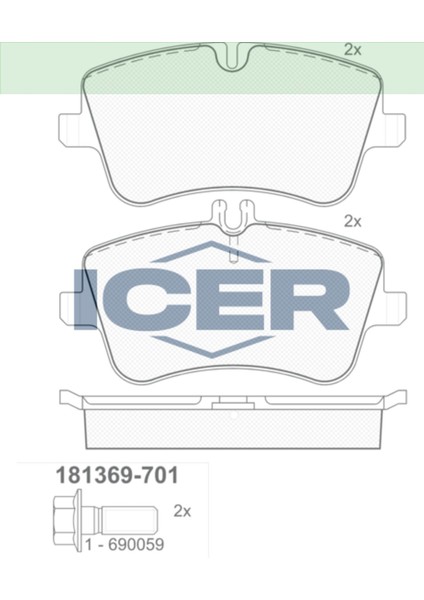Ön Balata Fişsiz Mercedes W203 (C)-Slk (R171) 04 >
