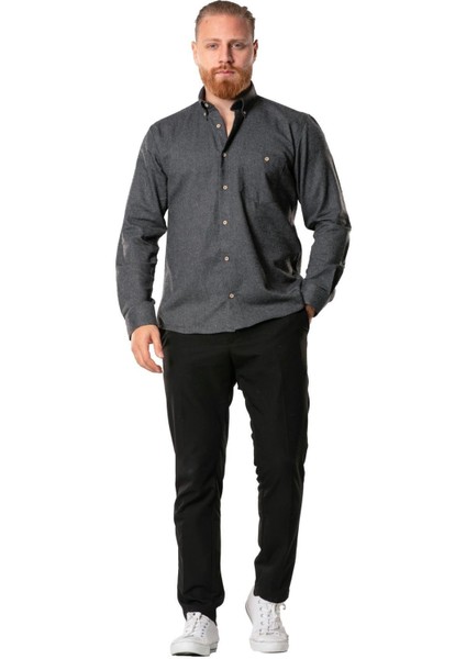 Uzun Kol Oduncu Erkek Pazen Sonbahar ve Kışlık Gömlek Kahve 4039