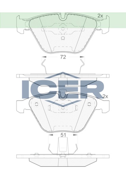 Ön Balata Fişsiz Bmw E60-E61-E62 5 Seri 04-11