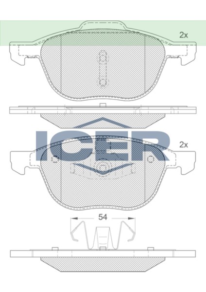 Ön Balata Fişsiz Ford Focus C-Max Kuga 03-13/volvo C30-S40-V50-C70-V40 04-13/mazda 3-5 03-12