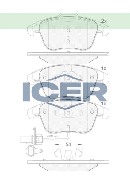Ön Balata Fişli Audi A4-A5-Avant 1.8ı-2.0ı 16V 07 >oval Soketli