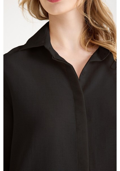 Yazlık Gömlek Pantolon Ikili Siyah Keten Takım modelleri