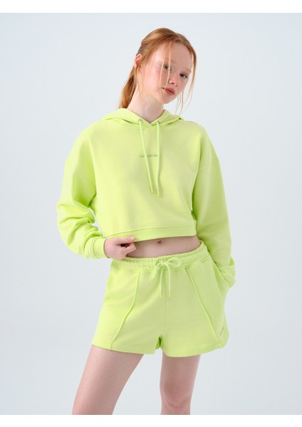 Loose Crop Kadın Sweatshirt