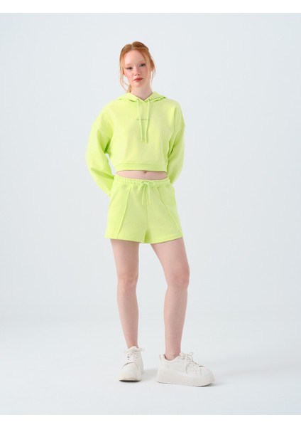 Loose Crop Kadın Sweatshirt