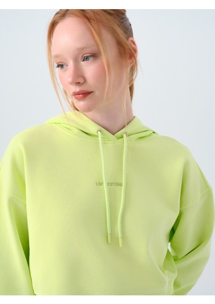 Loose Crop Kadın Sweatshirt