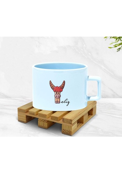 Y Harfli Baskılı Renkli Kupa