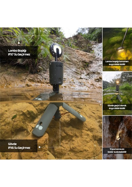 Teleskopik Şarjlı Kamp Feneri, Bataryalı, Powerbank Özellikli, LED Aydınlatma, Kamp Lambası indirimleri