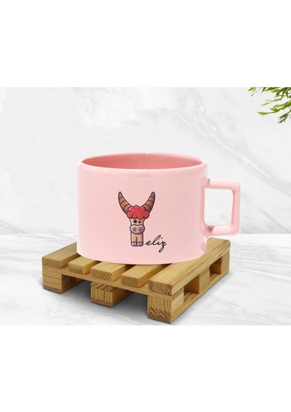 Y Harfli Baskılı Renkli Kupa