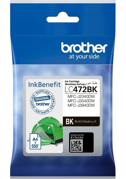 Tonersepeti Brother LC472BK Orijinal Siyah Kartuş