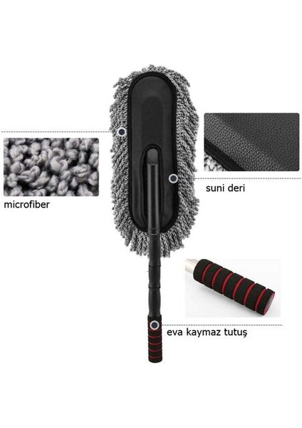 Zercher Mikrofiber Araç Temizleme Püskülü