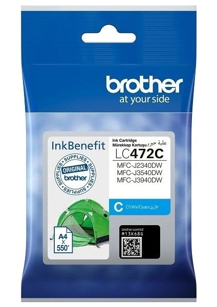 Tonersepeti Brother LC472C Orijinal Mavi Kartuş