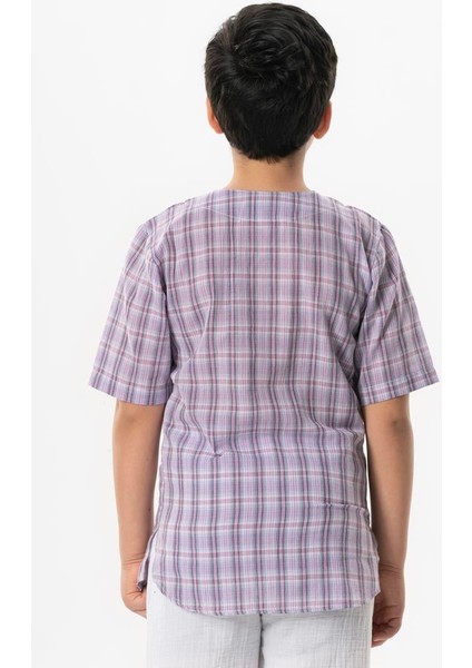 Kısa Kol Zımbalı Erkek Çocuk T-Shirt Krem