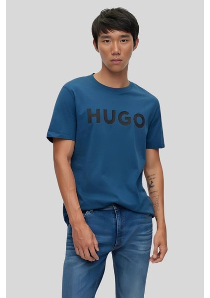 Boss Regular Fit Bisiklet Yaka Erkek T-Shirt Lacivert