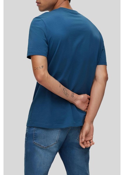 Boss Regular Fit Bisiklet Yaka Erkek T-Shirt Lacivert