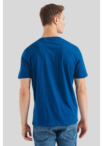 Erkek T-Shirt Mavi