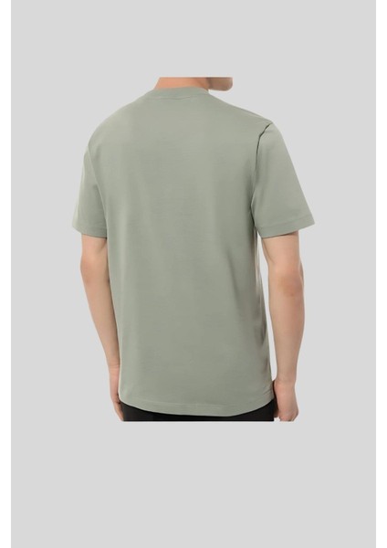 Regular Fit Bisiklet Logolu Erkek T-Shirt Yeşil