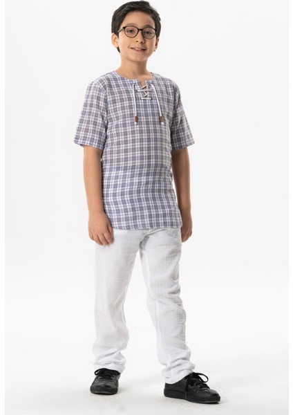 Kısa Kol Zımbalı Erkek Çocuk T-Shirt Krem indirimleri