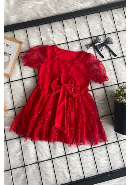 Kız Çocuk Incili Dantel Detay Elbise fırsatları