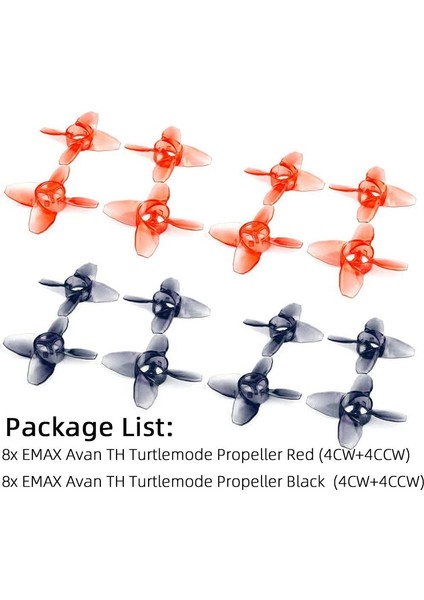 Emax Avan Tinyhawk Th Turtlemode Pervane Için 16 Adet 40MM 4-Blade 1.5mm Delik, 0802 Motor Kapalı Fpv Yarış Drone (Yurt Dışından) fiyatları