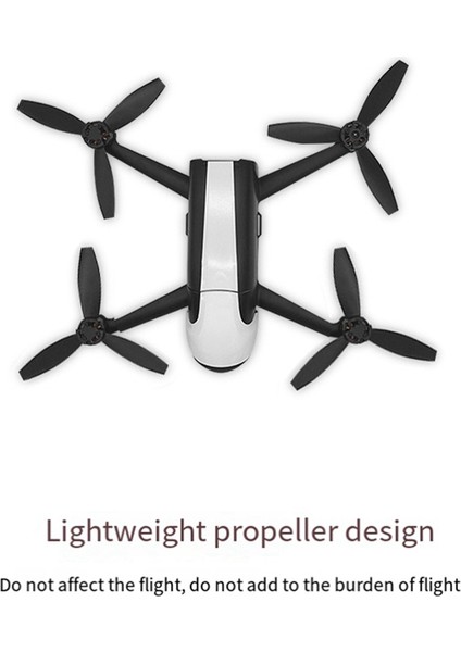 4 Adet Parrot Bebop 2 Drone Pervane Kanatları Drone Aksesuarları Siyah + Kırmızı Için Uygun (Yurt Dışından)