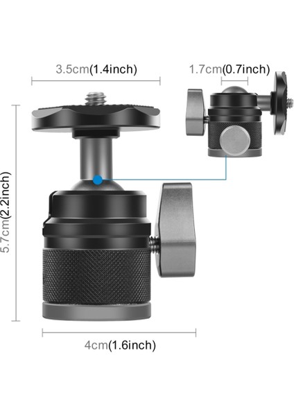 Puluz 360 Panorama Alüminyum Alaşımlı Tripod Top Başlı Adaptör Düğmeli Kilitli 1/4 Inç Tutucu Montajı Dslr Kameralar Aksesuarları Için (Yurt Dışından)