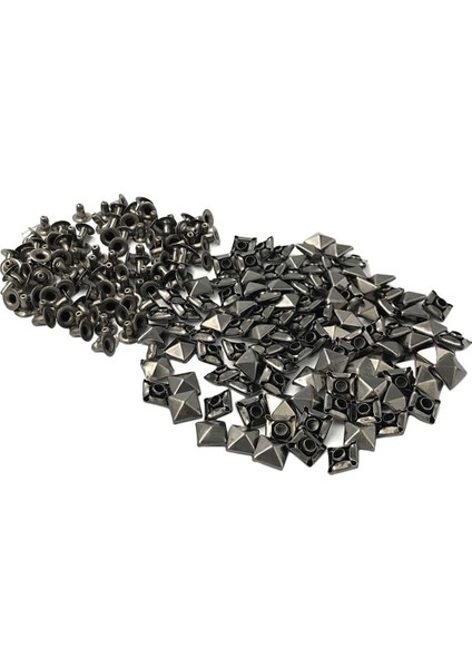 100 Kare Sivri Perçinler Diy Çanta Zanaat 6mm (Yurt Dışından)