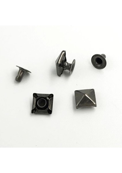 100 Kare Sivri Perçinler Diy Çanta Zanaat 6mm (Yurt Dışından)