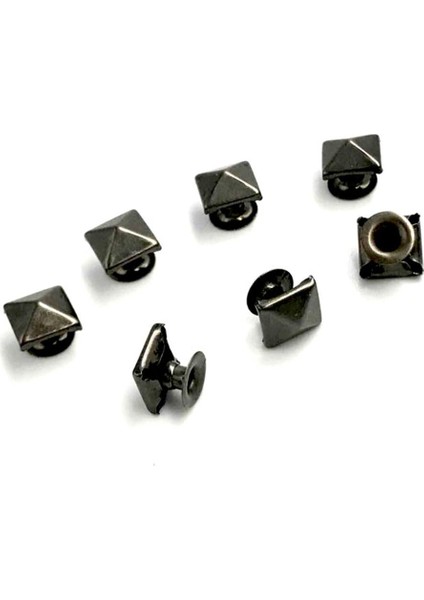 100 Kare Sivri Perçinler Diy Çanta Zanaat 6mm (Yurt Dışından)