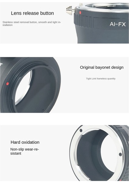 Nikon Aı Lens ve Forfuji x Serisi Için Aı-Fx Lens Adaptör Halkası (Yurt Dışından) modelleri