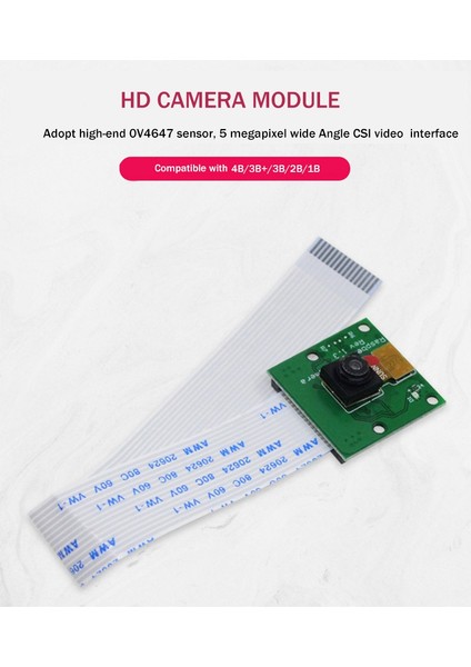 Raspberry Pi Için Hd Kamera Modülü 2b/3b/4b Kamera Modülü 5mp OV4647 Geniş Açı Kamera Modülü (Yurt Dışından) modelleri