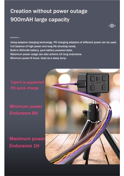 El Gimbal Dolgu Işığı Manyetik Cep Lambası Mini Taşınabilir Fotoğraf Işığı Zhiyun Feiyu Djı Sabitleyici Siyah (Yurt Dışından) modelleri